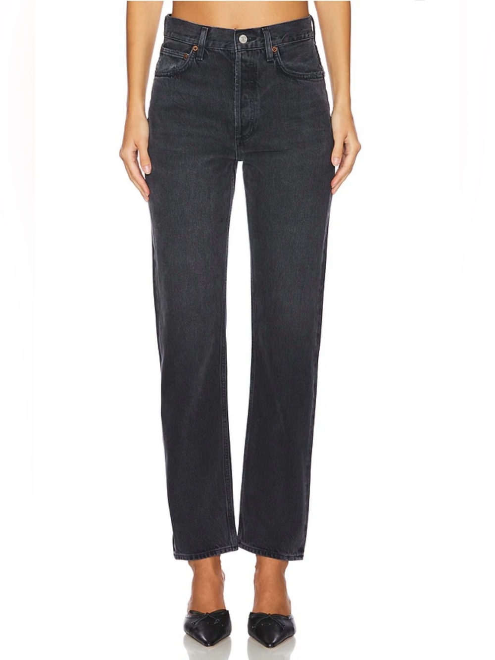 AGOLDE 90's Pinch Waist High Rise Straight Jeans in Hitch